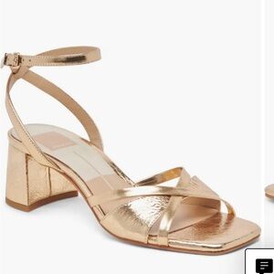 Dolce Vita Gold Leather Footwear